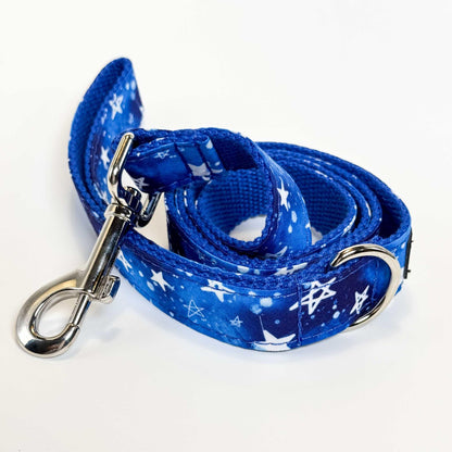 Blue Stars Leash - Sam and Dot