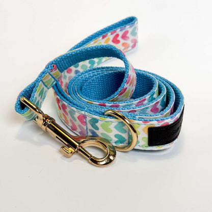 Rainbow Hearts Leash - Sam and Dot