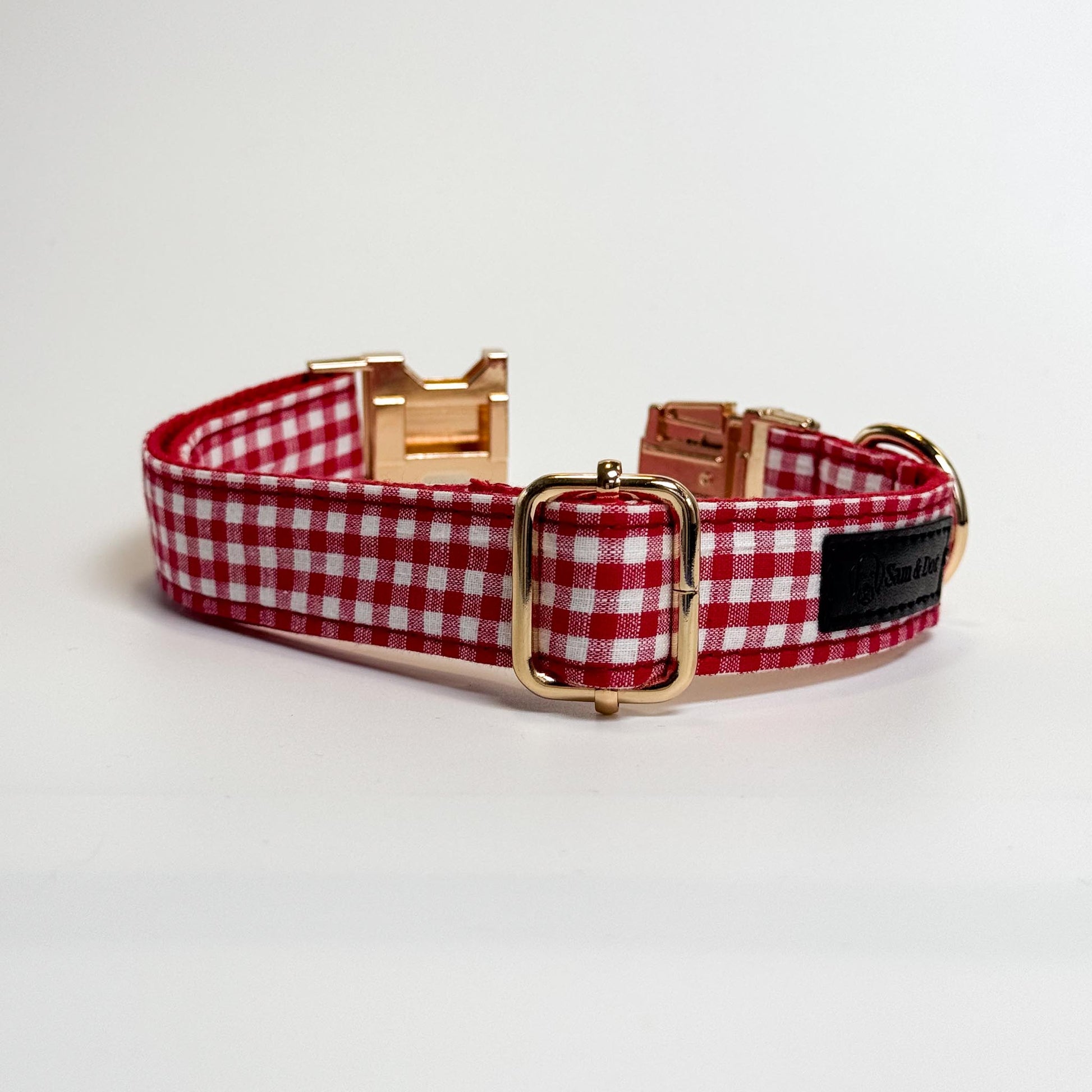 Picnic in the Park Engraved Dog Collar - Sam and Dot