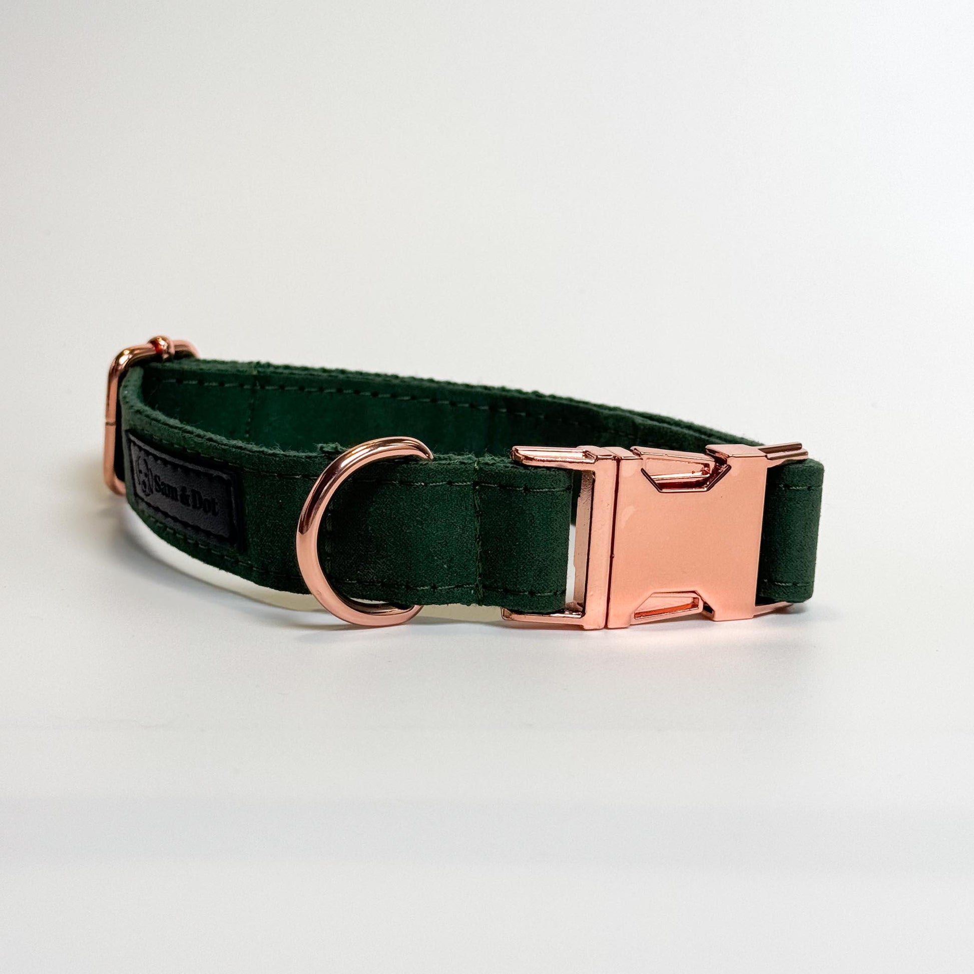 Royal Green Engraved Dog Collar - Sam and Dot