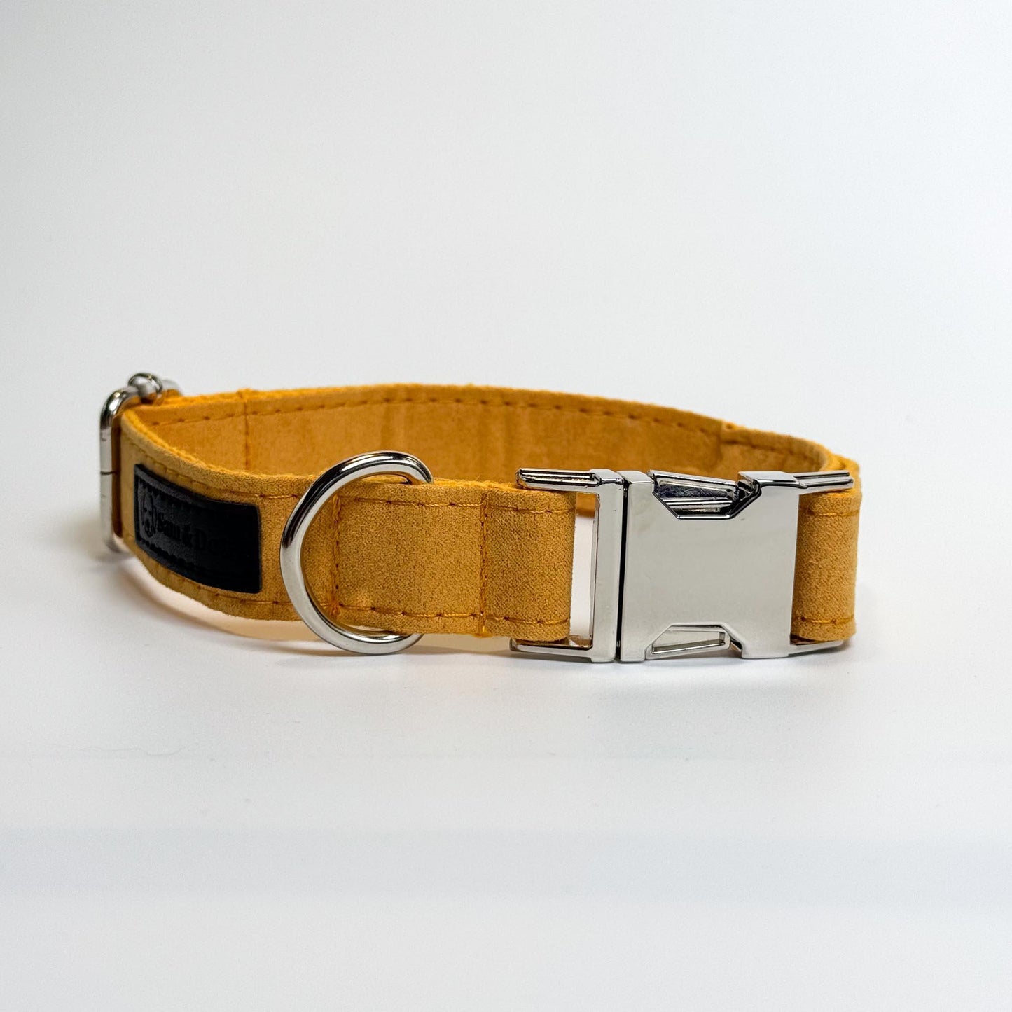 Bright Yellow Engraved Dog Collar - Sam and Dot