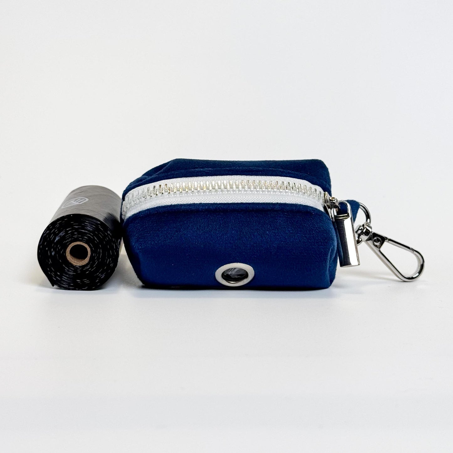 Blue Velvet Fabric Poo Bag Holders - Sam and Dot
