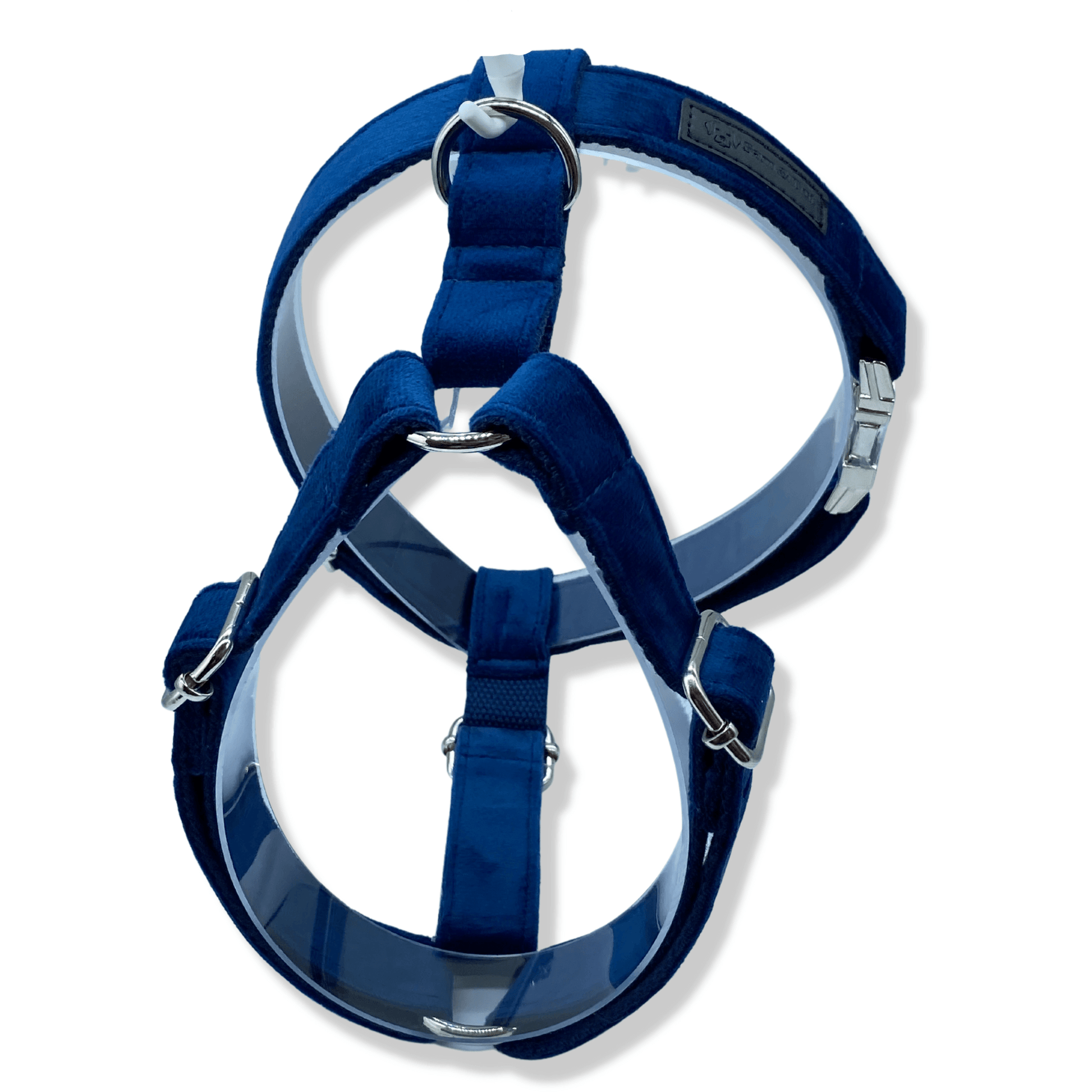 Blue Velvet Customized Dog Harness - Sam and Dot