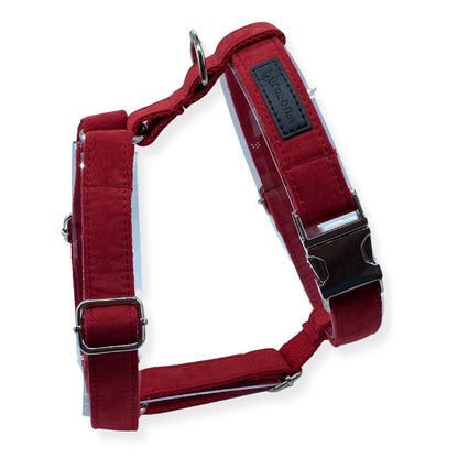 Fire Engine Red Customized Dog Harness - Sam and Dot