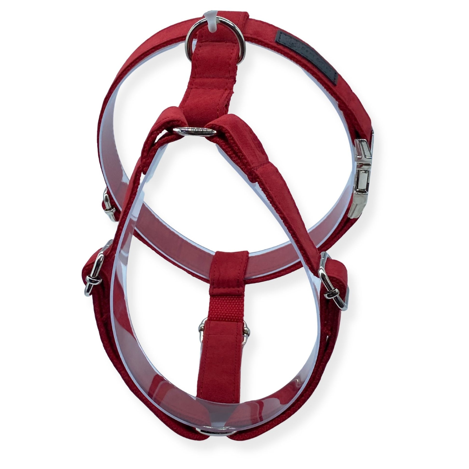 Fire Engine Red Customized Dog Harness - Sam and Dot